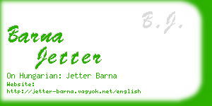 barna jetter business card